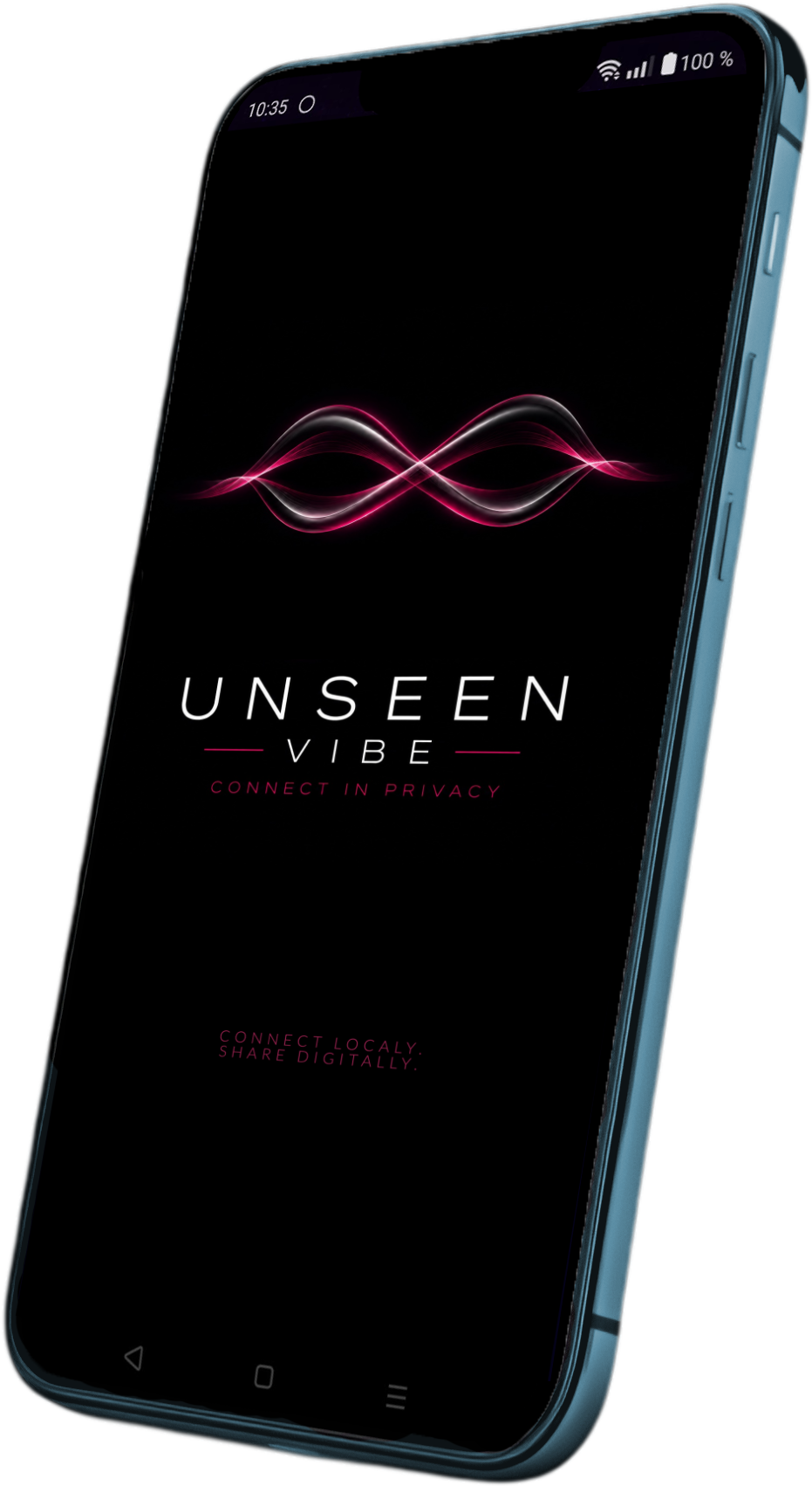 A smartphone showing the Unseen vibes app